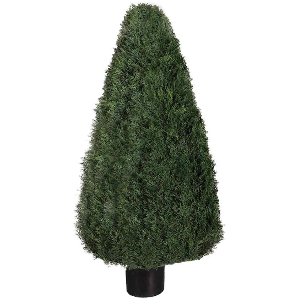 54 Inch Uv Protected Pond Cypress Cone Topiary: Potted