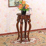 Ornamental Plant Stand with Cherry Finish