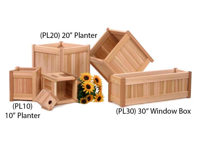 Cedar 10 Inch Planter Box