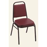 BHF-1 18 inch Stackable Dining Chair W/Square Back