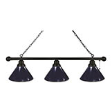 Dark Blue 3 Shade Billiard Light