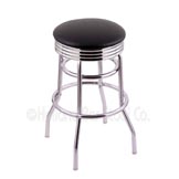 25 inch Chrome Swivel Counter Stool with Cushion