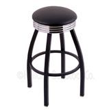 25 inch Black Swivel Counter Stool with Cushion