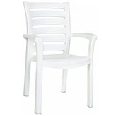 Marina Stackable Resin Dining Armchair (Set of 2): White