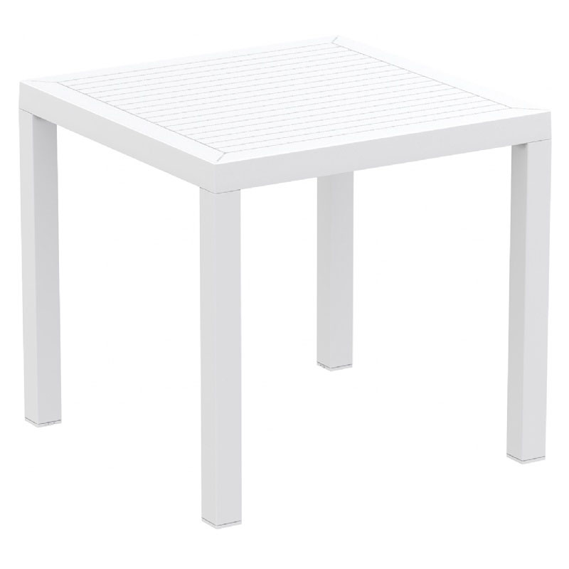 Ares 31 Inch Resin Square Dining Table