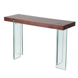 Glass Leg Console Table w/Multiple Top Finish Options
