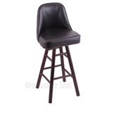 24 inch Oak Swivel Counter Stool with Grizzly Seat