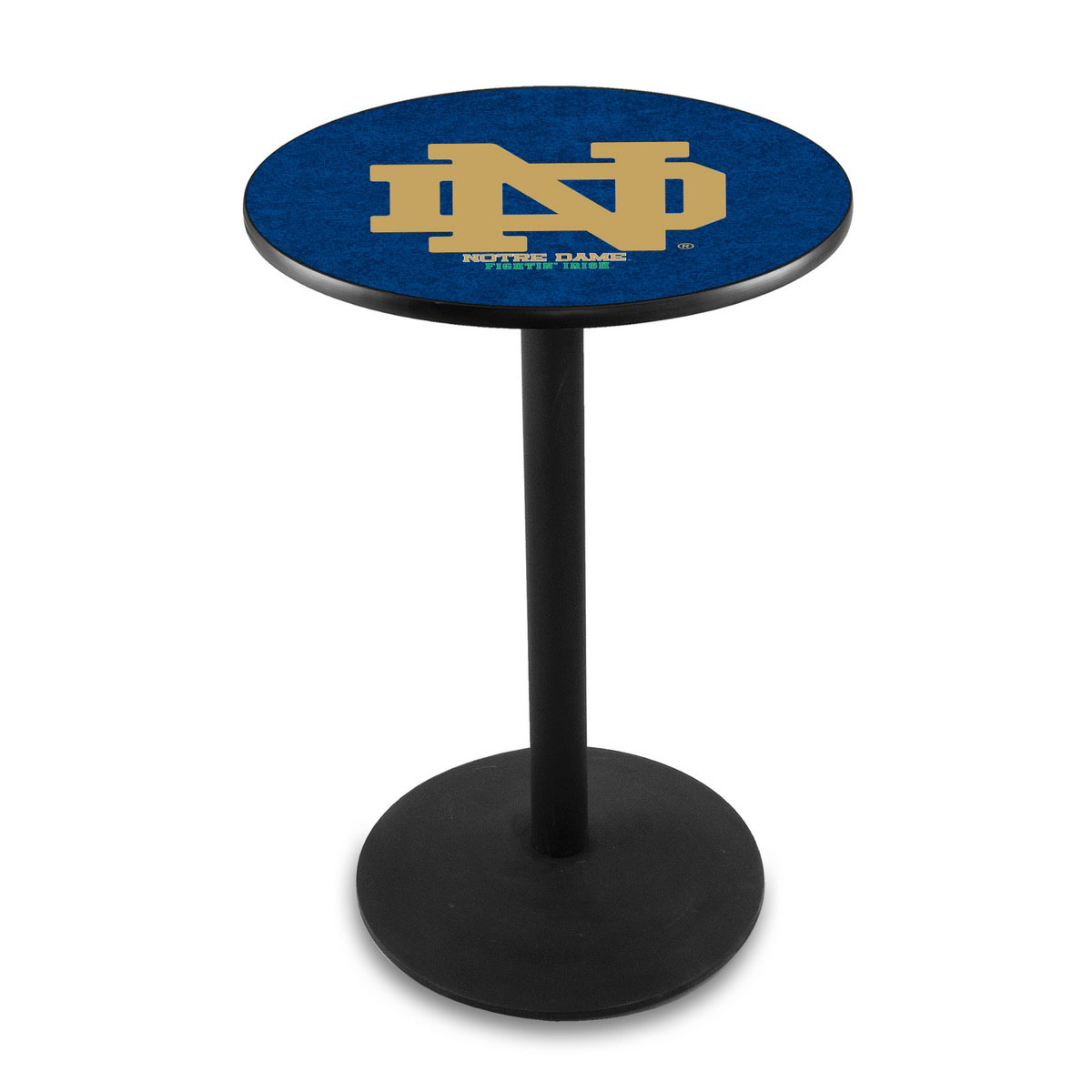 Holland Bar Stool Co. | Notre Dame (ND) Logo Pub Bar Table with Round Stand 