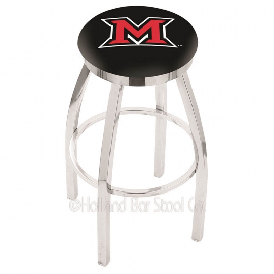 Holland Bar Stool Co. 30 inch Chrome Miami of Ohio Swivel