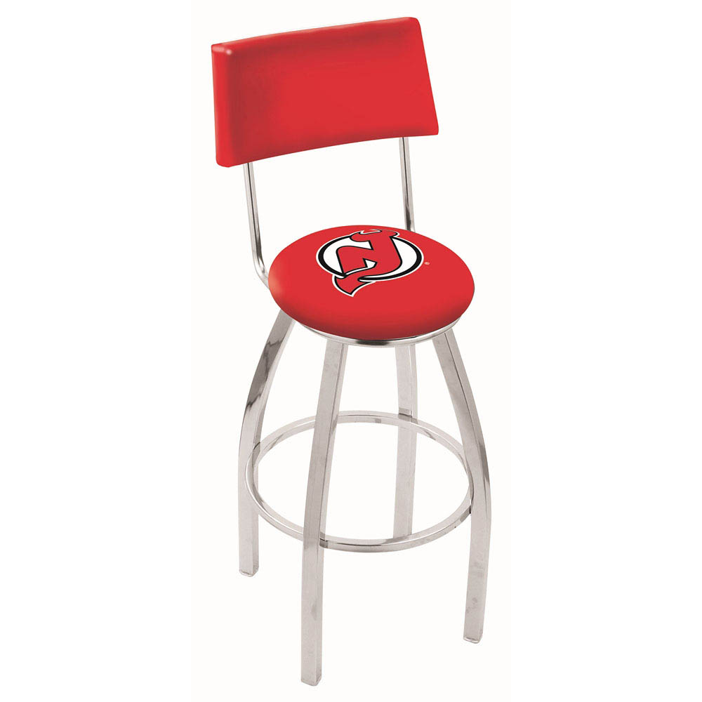 Holland Bar Stool Co. | 25 inch Chrome New Jersey Devils Swivel Bar ...