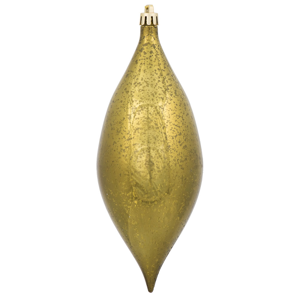 vickerman | 7 inch Olive Shiny Mercury Drop Ornament (Set of 4) | M155414