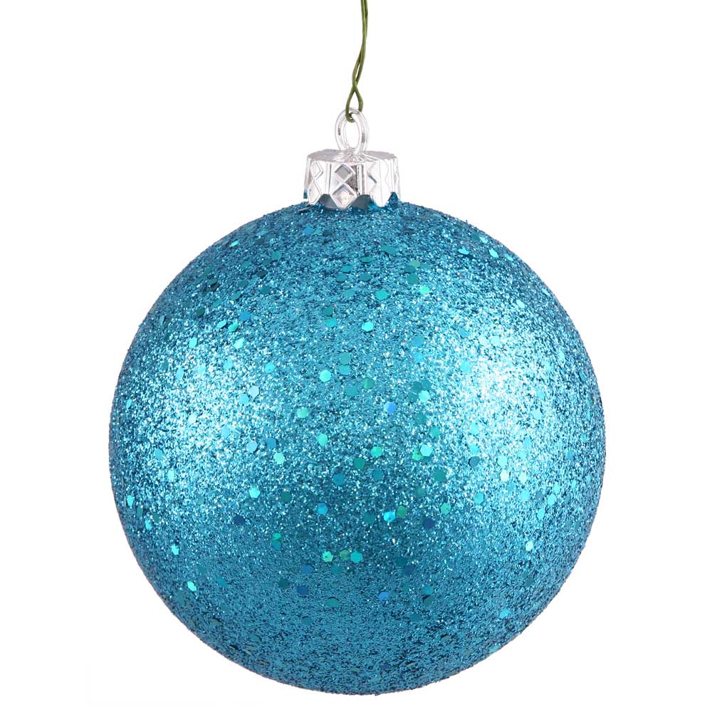 8 inch Turquoise Sequin Ball Ornament | N592012DQ