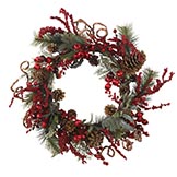24 inch Assorted Berry Wreath