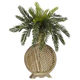 25 inch Cycas Palms in Decorative Vase