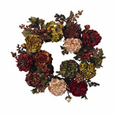 22 inch Autumn Hydrangea & Peony Wreath