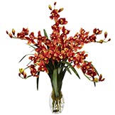 Cymbidium Orchid Silk Flower Arrangement