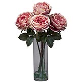 Blooming Rose Arrangement with Cylinder Vase