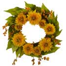 22 inch Golden Sunflower Wreath