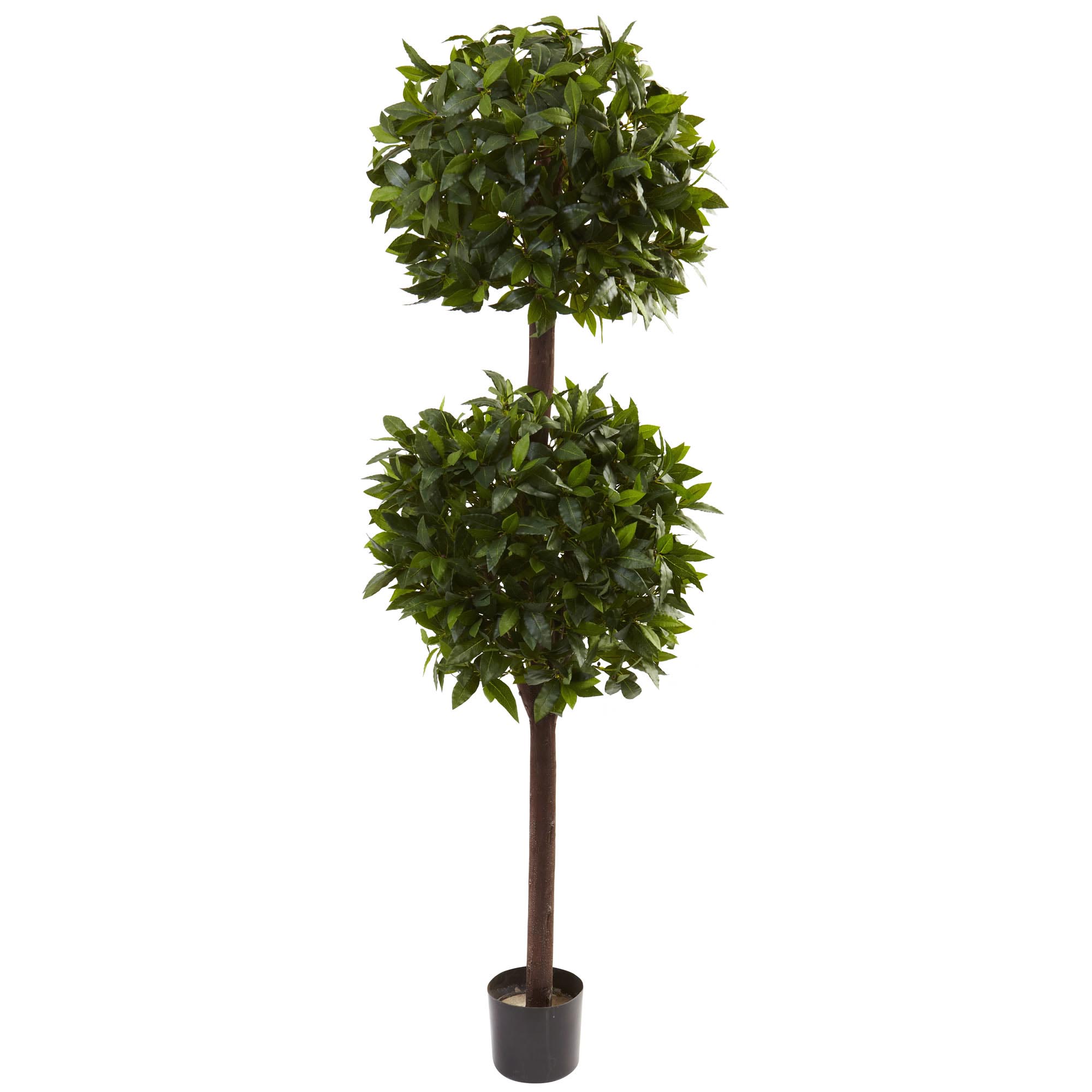 6 foot Artificial Outdoor Sweet Bay Double Ball Topiary: Potted | 5398