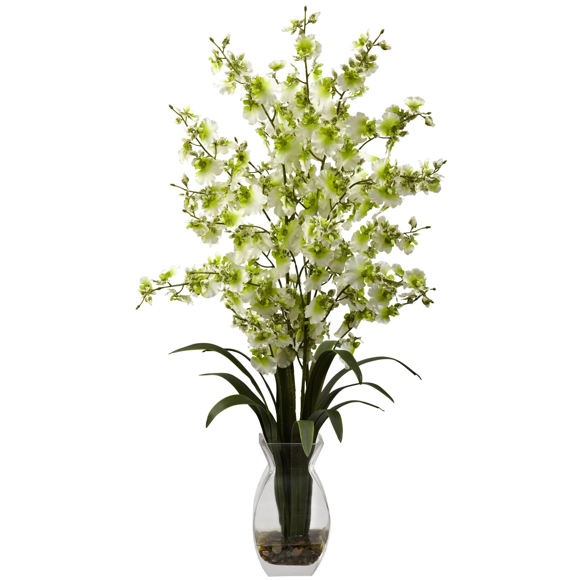 25 Inch Silk Dancing Lady Orchid Arrangement In Vase