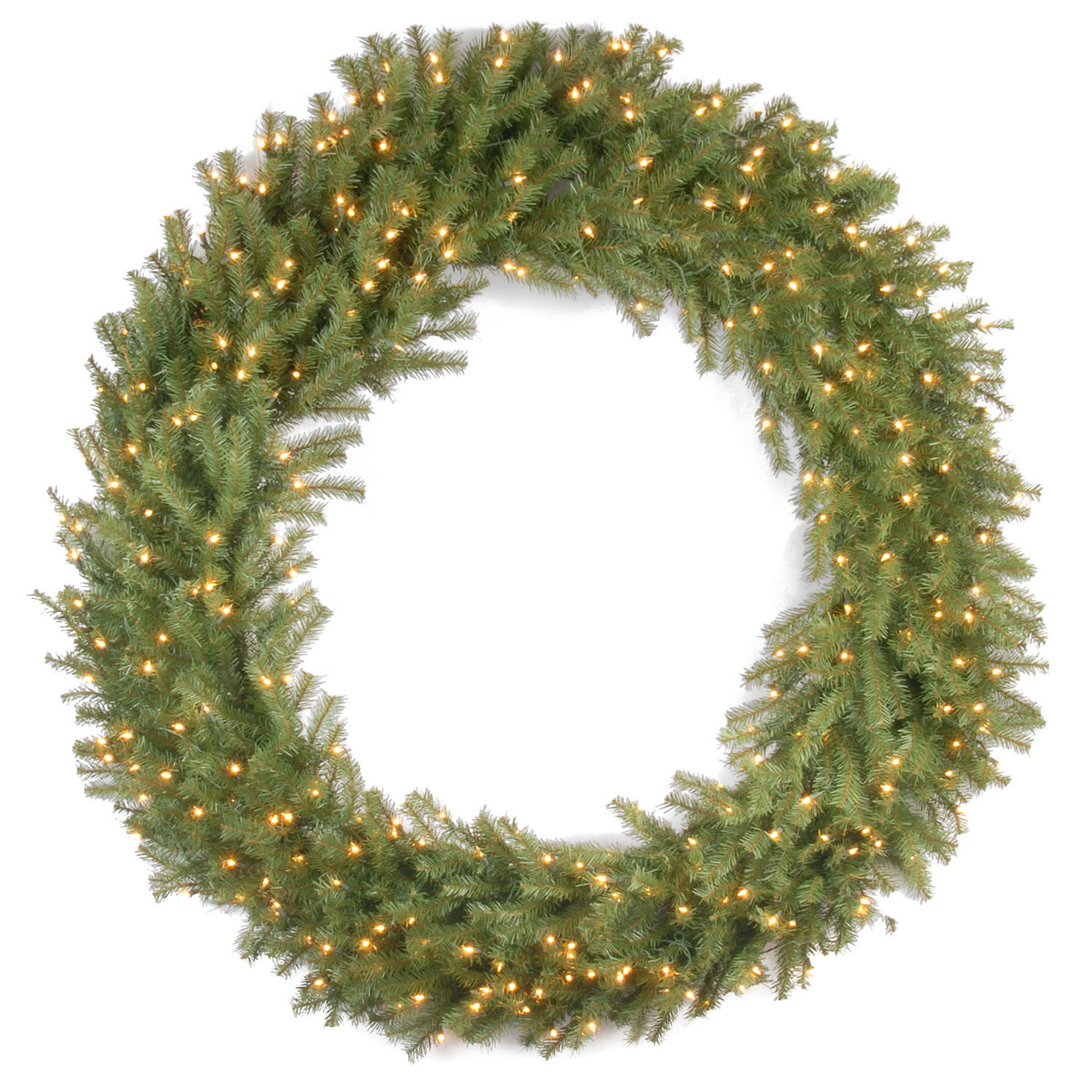 60 Inch Norwood Fir Wreath: Clear Lights