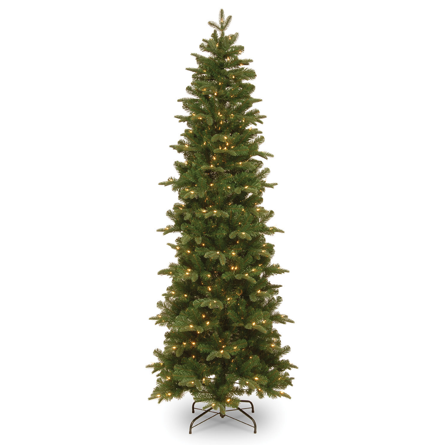 7.5 Foot Pe/pvc Prescott Pencil Slim Tree: 350 Clear Lights