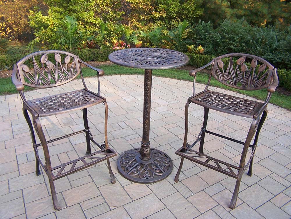 Tulip Cast Aluminum 3pc Round Bar Set