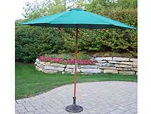 9 foot Rochester Green Umbrella w/ Pulley (No Stand)