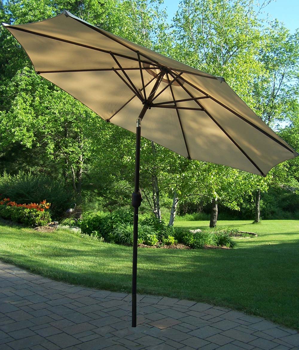 Oakland Living | 9 Ft Rochester Tilt Umbrella with Crank (No Stand ...