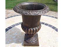 14 inch Cast Iron Outdoor Roman Urn