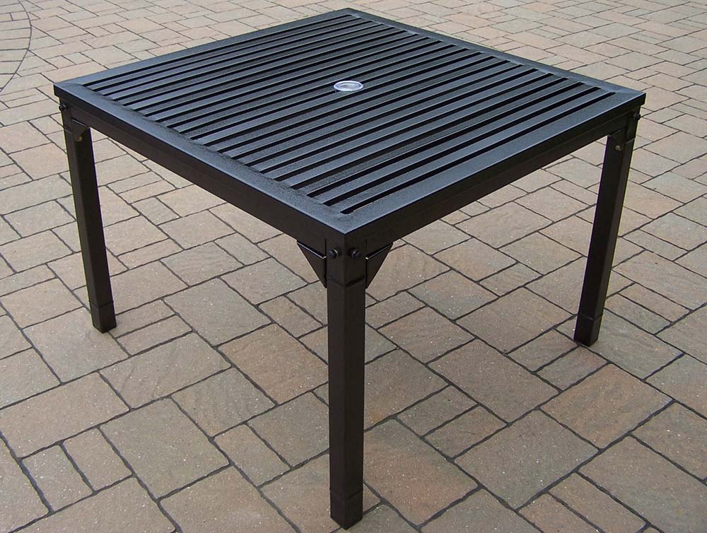 Rochester 40 Inch Square Tubular Iron Dining Table