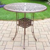 Elite 42 inch Antique Bronze Cast Aluminum Table