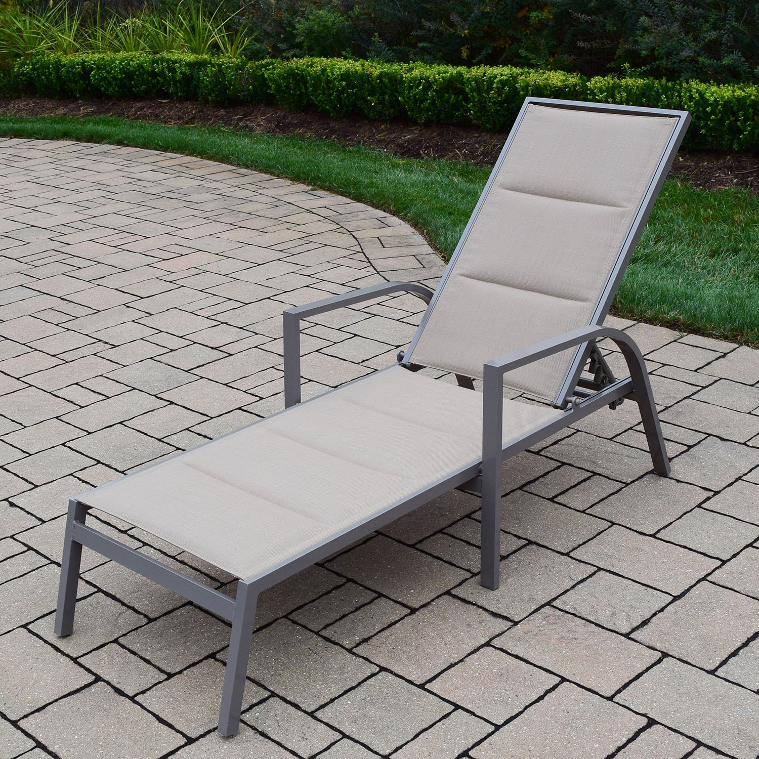 Padded Sling Aluminum Chaise Lounge Chair
