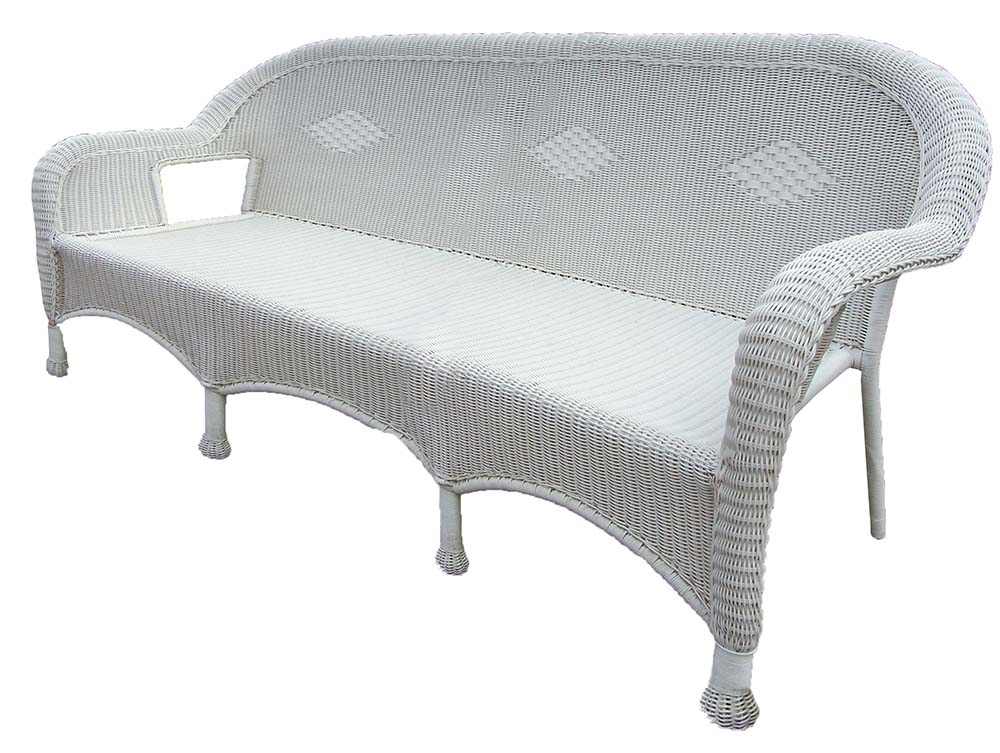 White discount resin loveseat