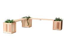 Cedar 5pc. Planter with Benches