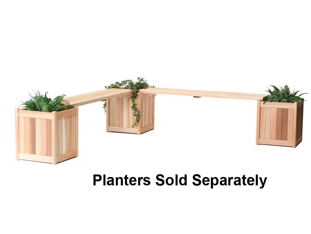 Cedar 5pc. Planter With Benches