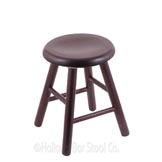 18 inch Oak Swivel Saddle Dish Vanity Stool