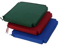 Dining Chair Cushion- Set of 2 (blue, green, red)