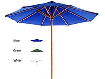 Teak Umbrella (white, blue, green)