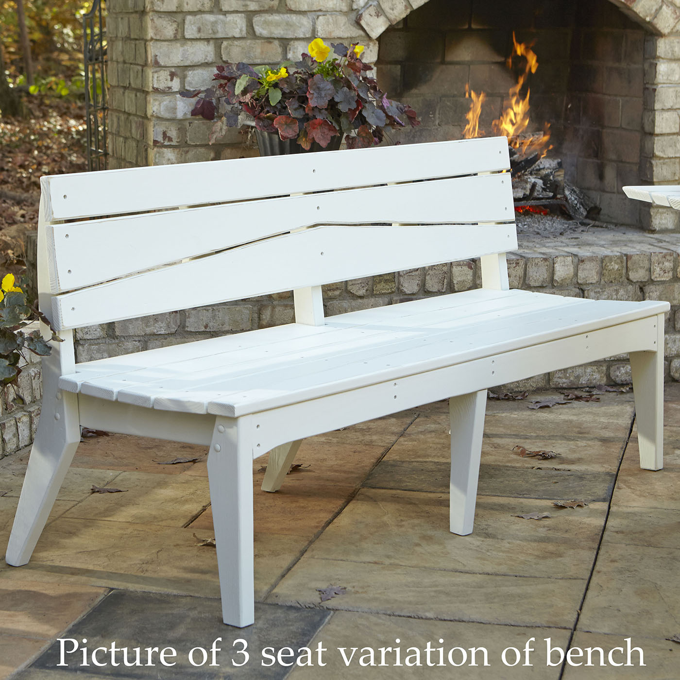 Chair Hourglass 4 Seat Outdoor Bench