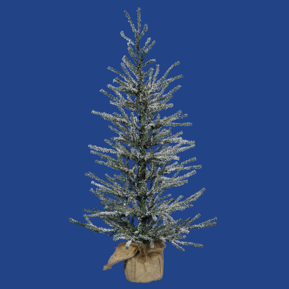 24 inch Frosted Angel Pine Tree: Clear LEDs
