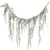 4 foot PE Weeping Cedar Garland: Unlit