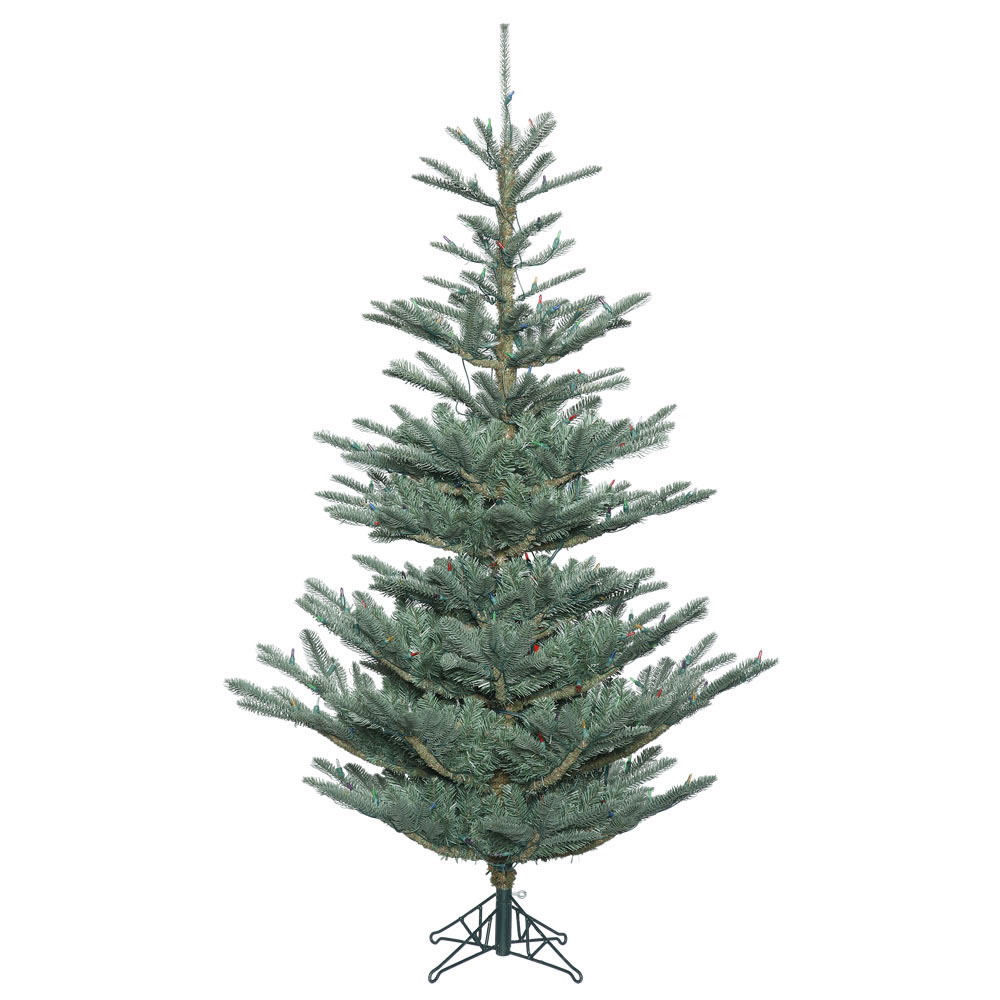 7.5 foot PE/PVC Alberta Blue Spruce Tree: Unlit