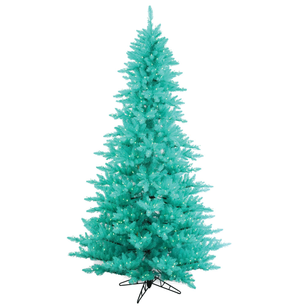 3 foot Aqua Fir Tree: Aqua LEDs