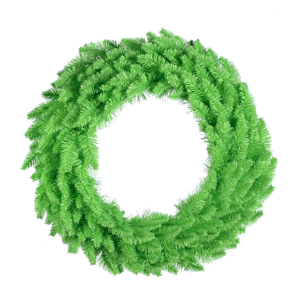 24 inch Lime Fir Wreath: Unlit
