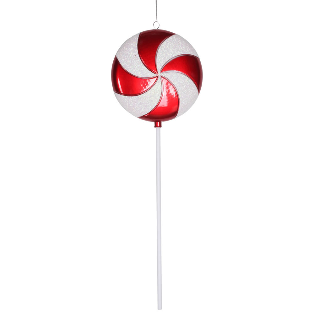 24 inch Red-White Candy Lollipop Ornament