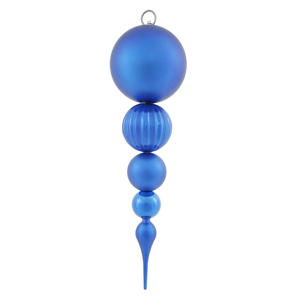 20.5 Inch Shiny/matte Ball Finial Ornament