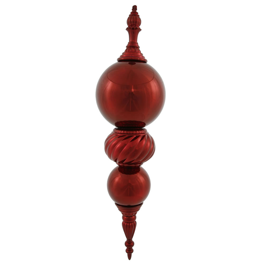 vickerman | 30 inch Burgundy Shiny Finial Ornament | N145605UV