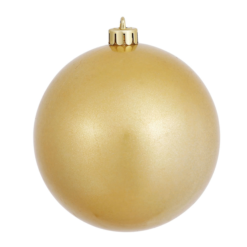 4 inch Gold Candy Ball Ornament: Set of 6