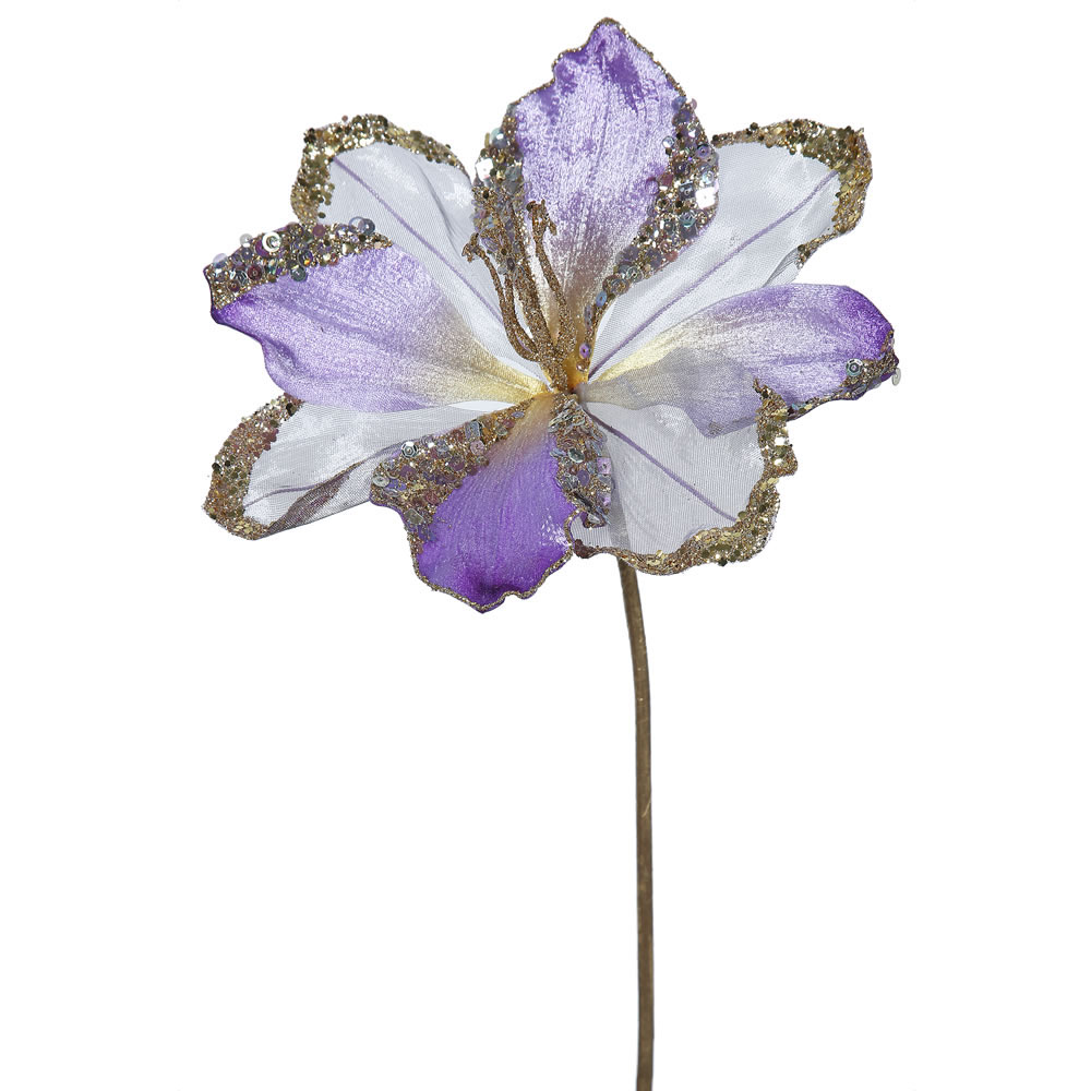 20 inch Violet Velvet Amaryllis Pick: Set of 3